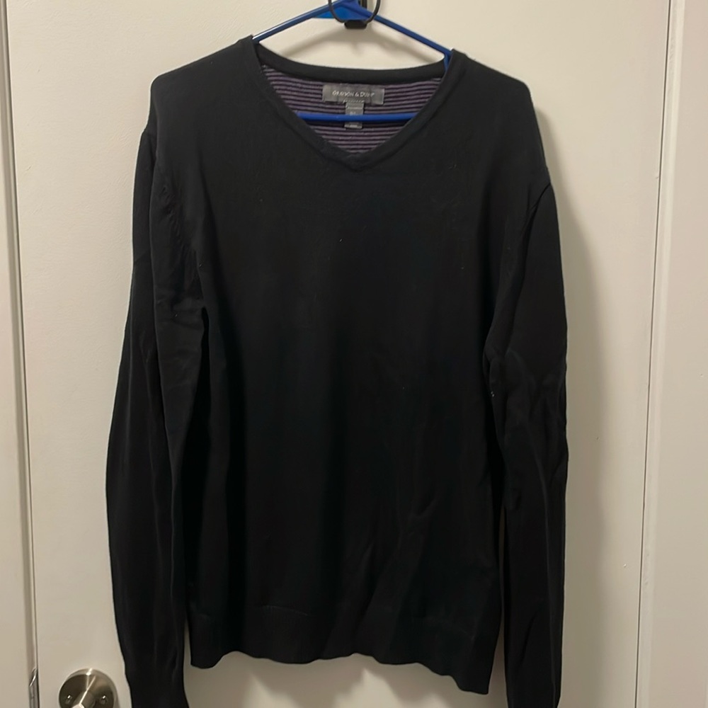 Black Grayson and Dunn V neck sweater